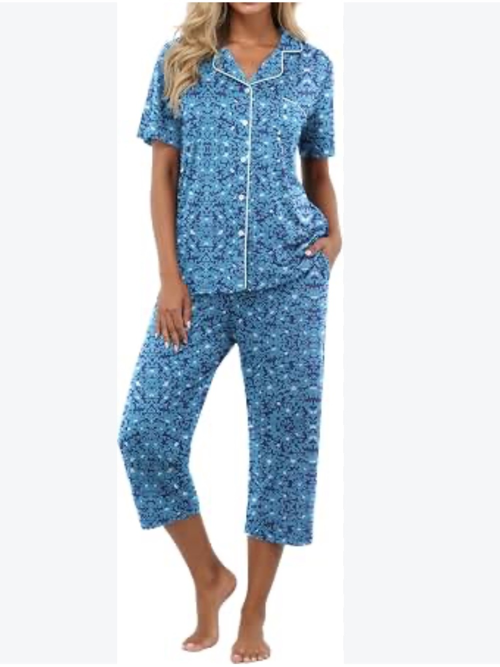 Lauren Ralph Lauren Floral
Short Sleeve Notch Collar Bermuda Pajama Set
